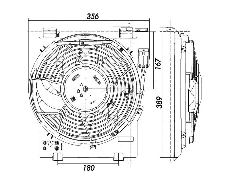 Electroventilador con soporte