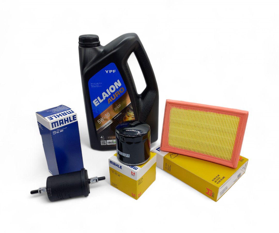 Kit de filtros de aceite, combustible y aire con lubricante sintético